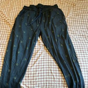 Original Penguin Charcoal Lounge Pants with Olive Accents